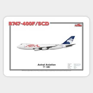 Boeing B747-400F/SCD - Astral Aviation (Art Print) Sticker